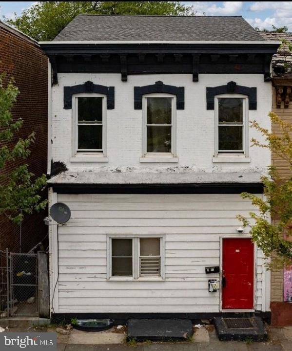 a view of a house with a door