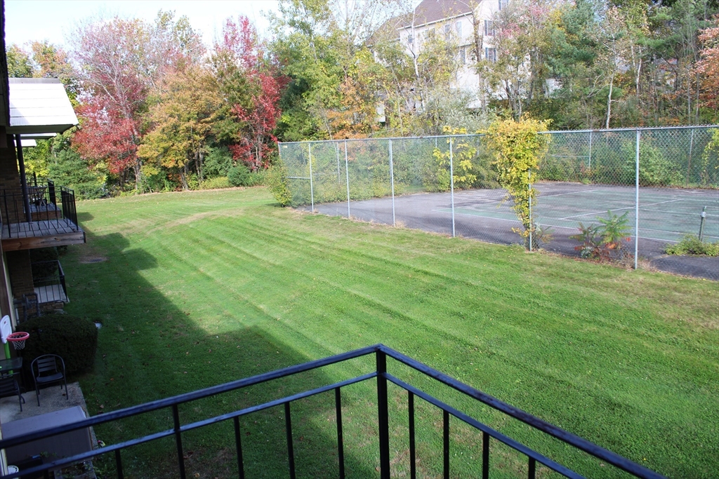 a view of a backyard with a garden