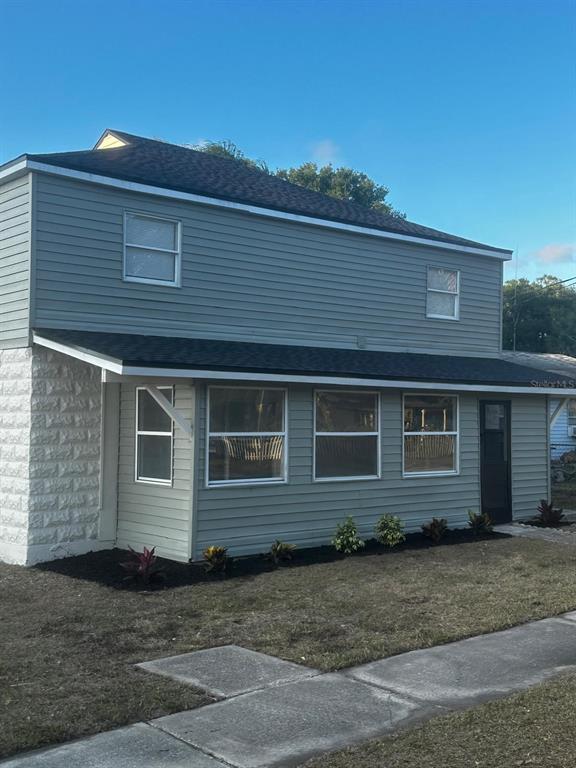 a front view of a house