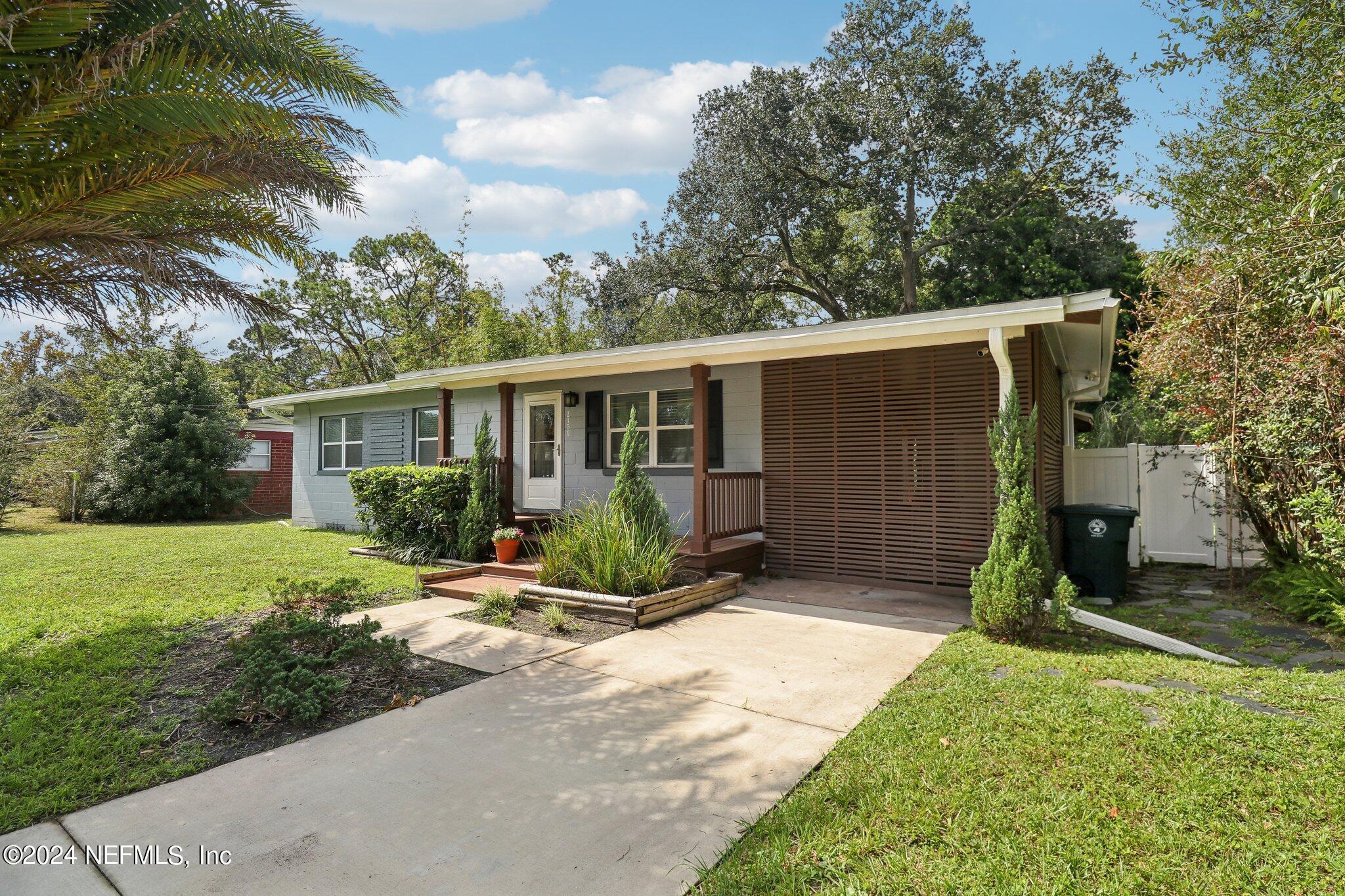 a view of a house with a patio