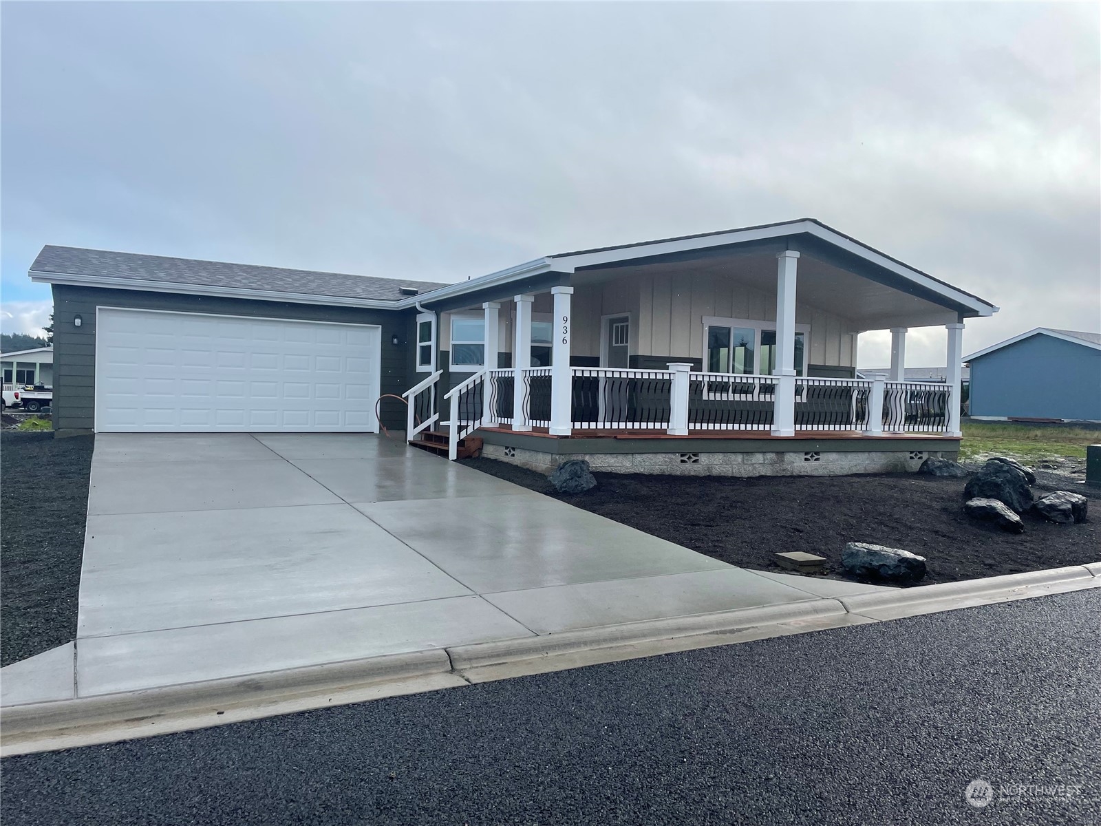 a view of a house with a patio