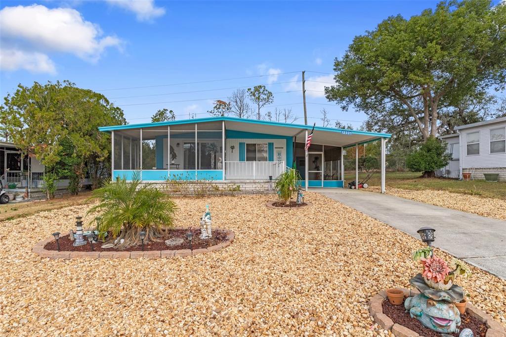 a view of a house with a patio