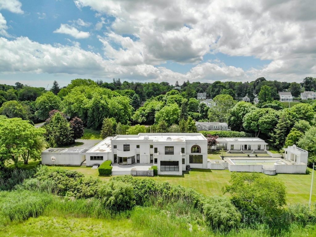 a aerial view of a house