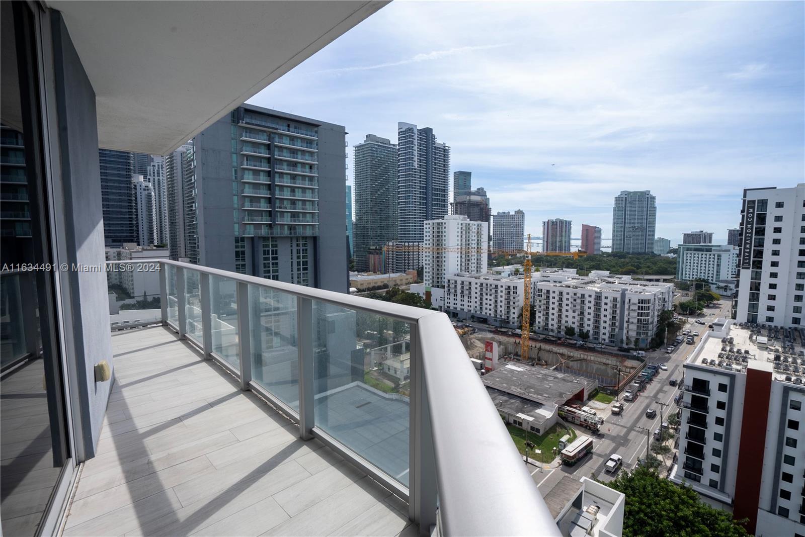 a view of balcony with city view