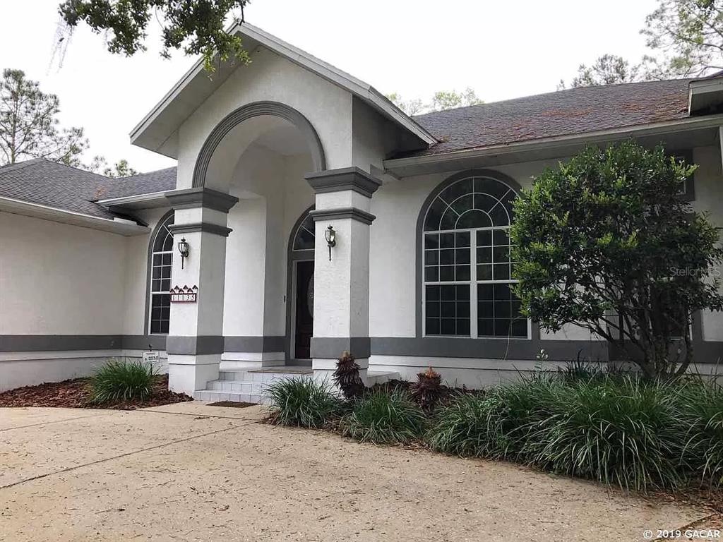 a front view of a house