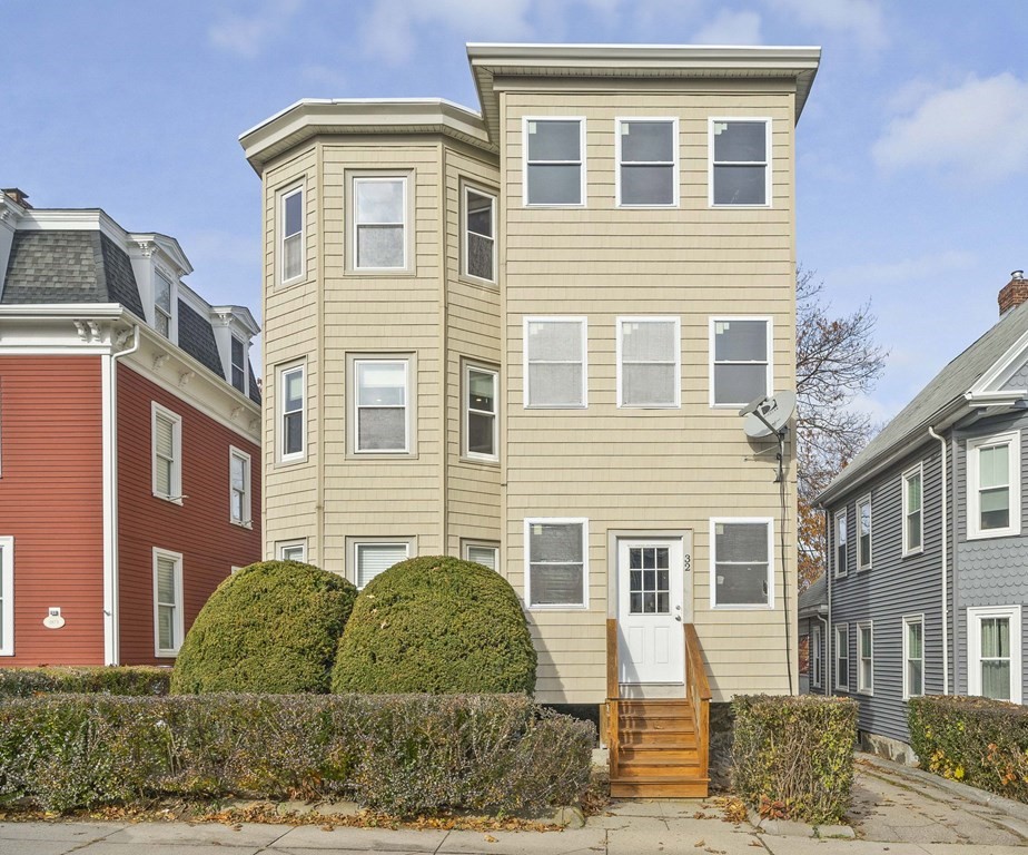 a front view of a house