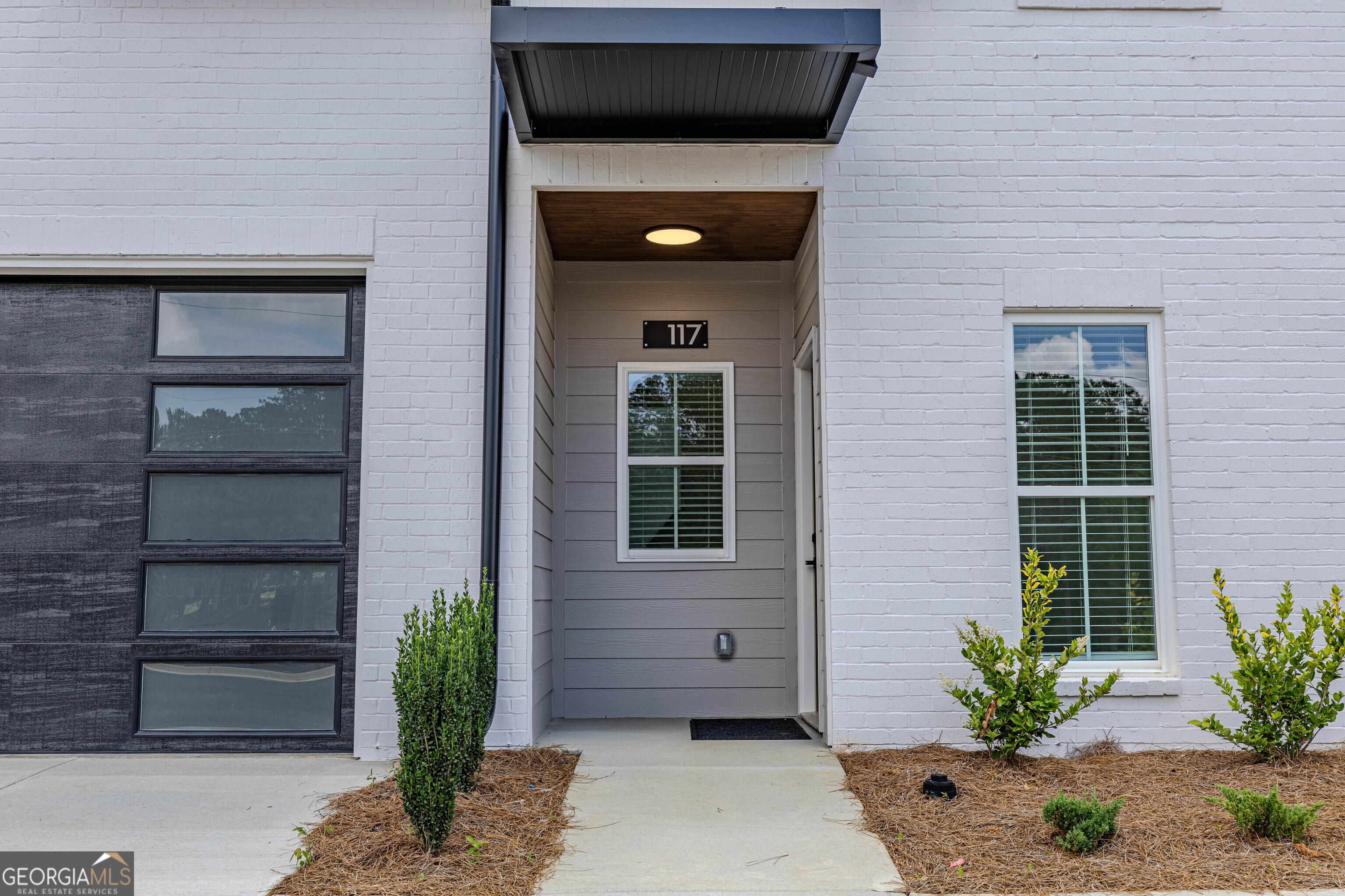 a view of a entryway front of house