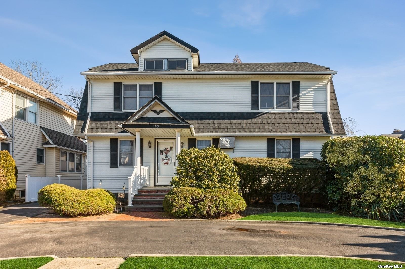 a front view of a house