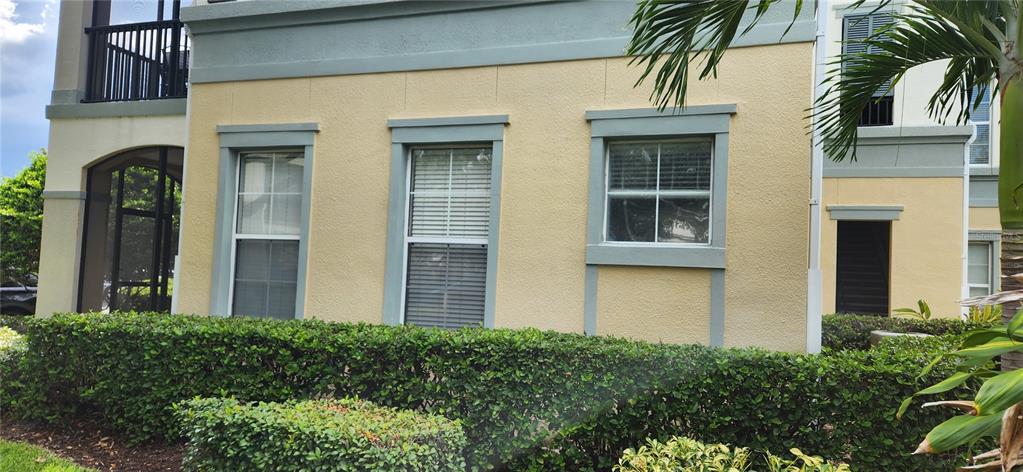 a front view of a house having yard