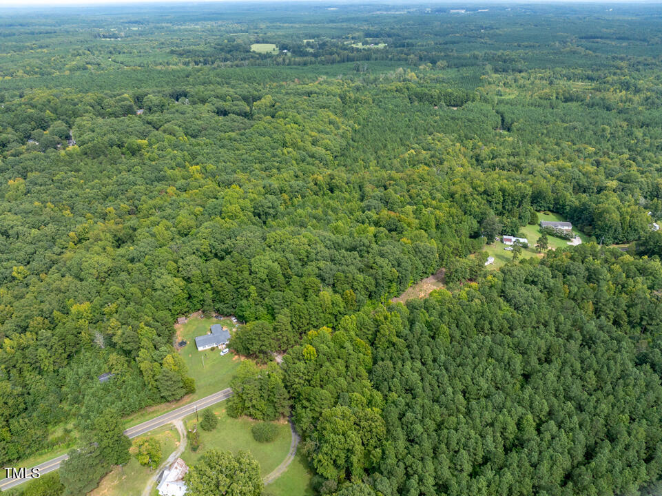 a view of a green field with lots of bushes