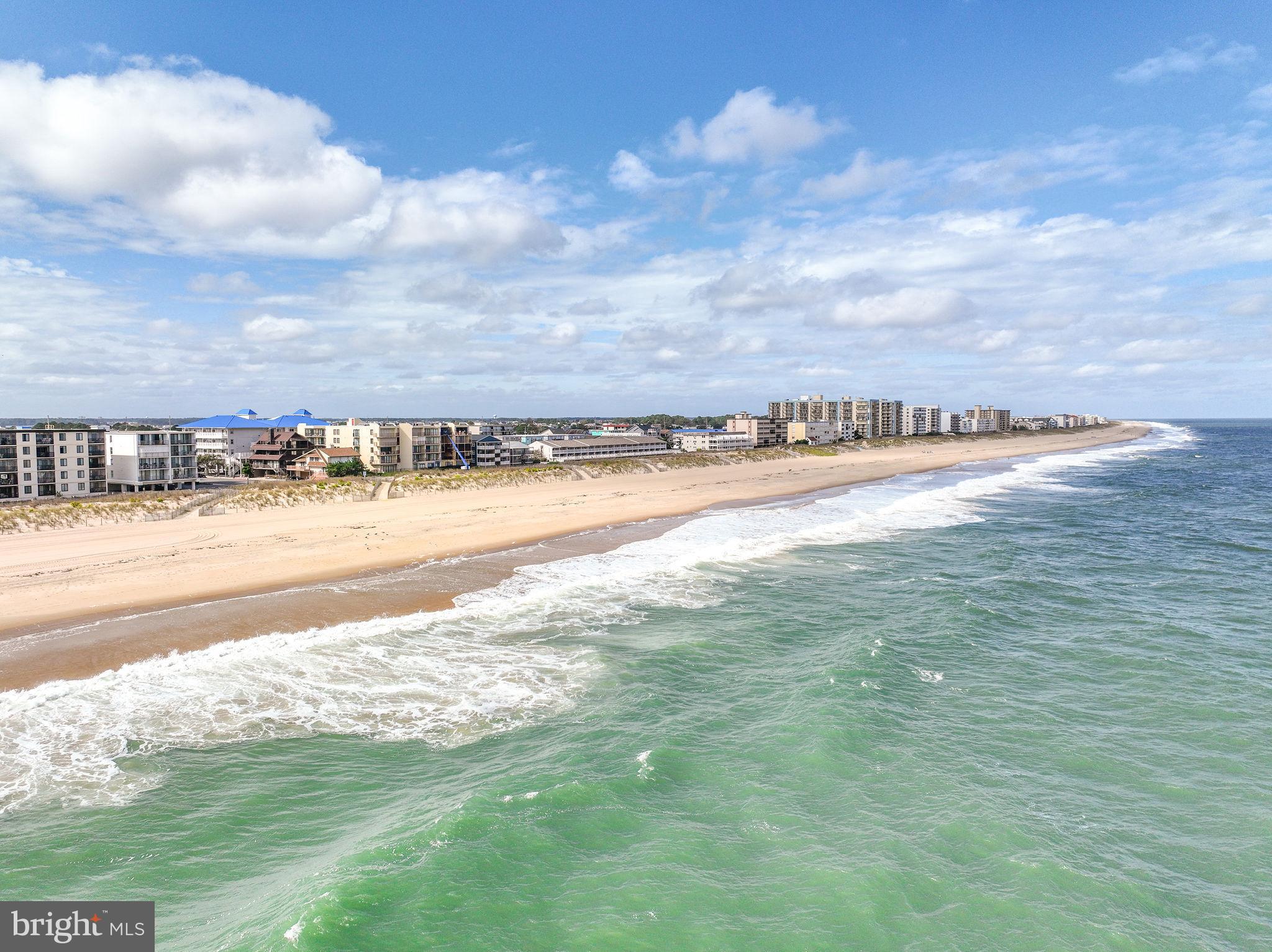 a view of an ocean and beach