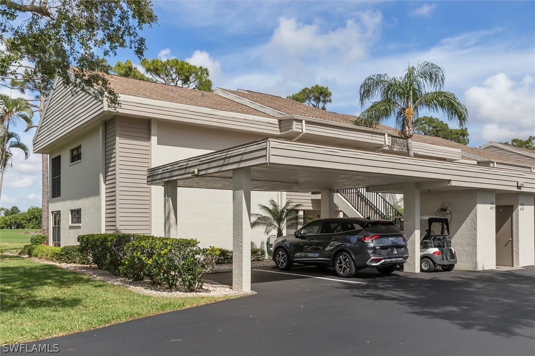 a view of a car garage