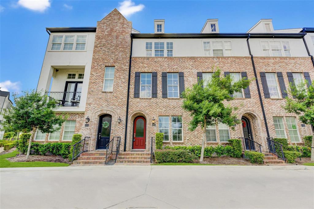 front view of a brick house