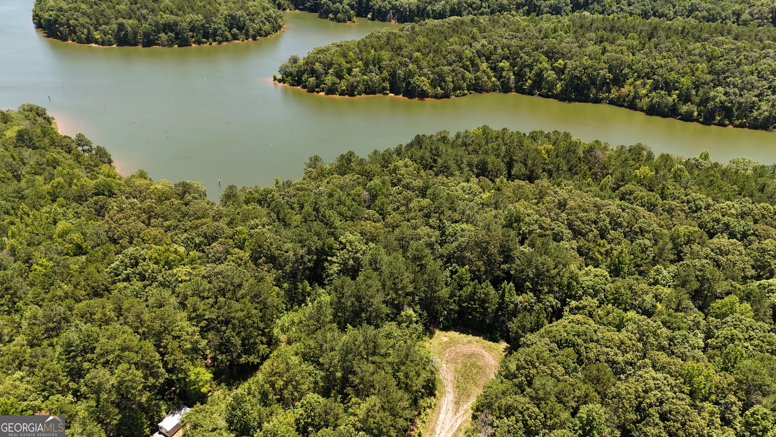 a view of a lake with a lake