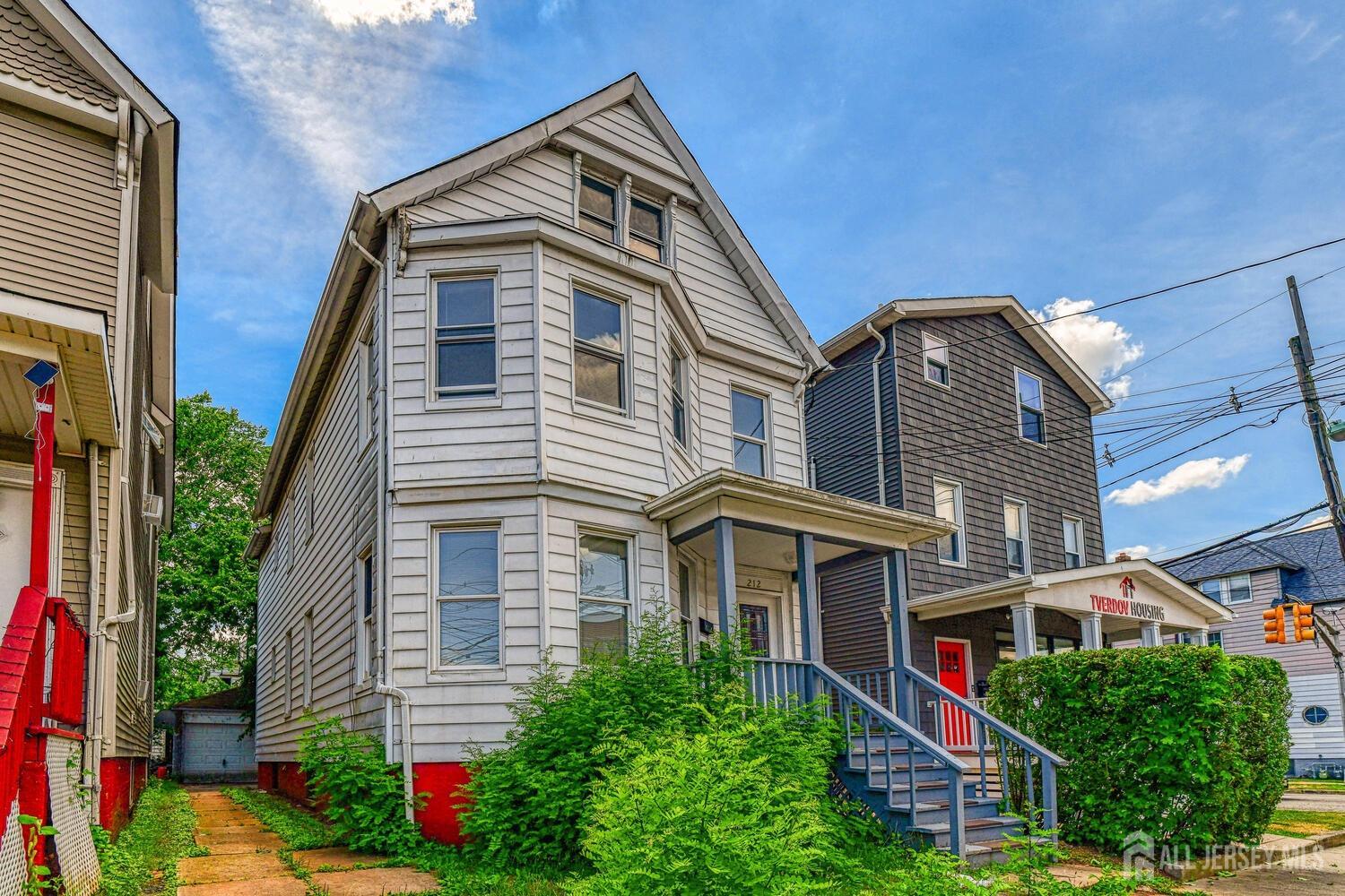 a front view of a house