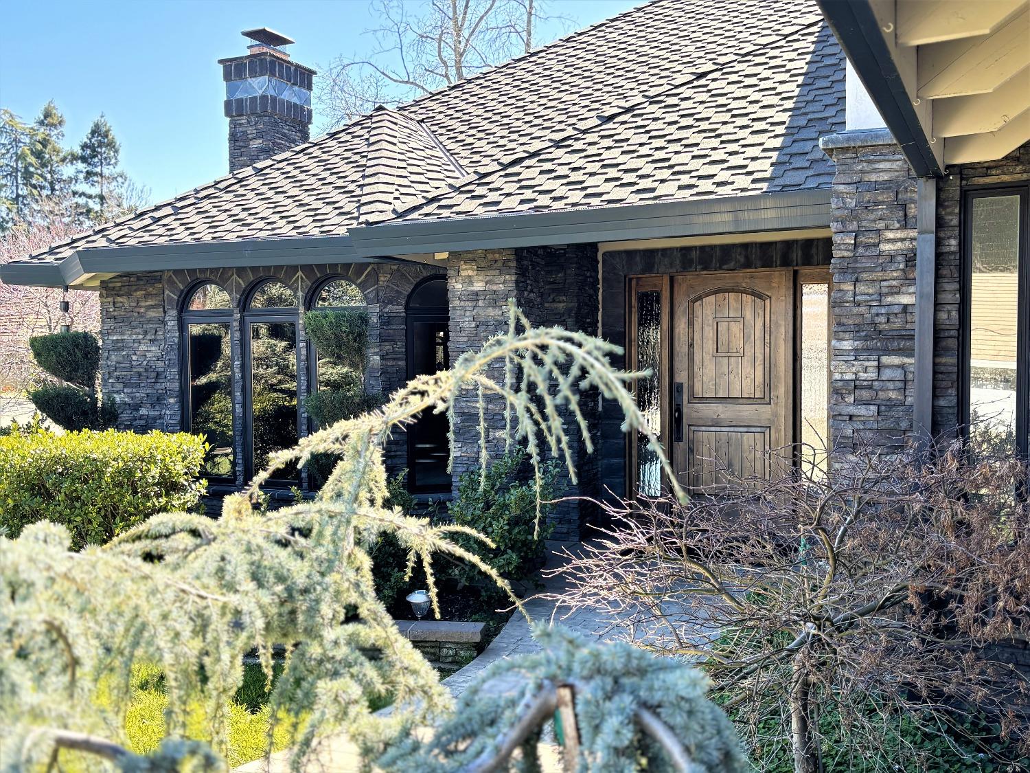 a front view of house