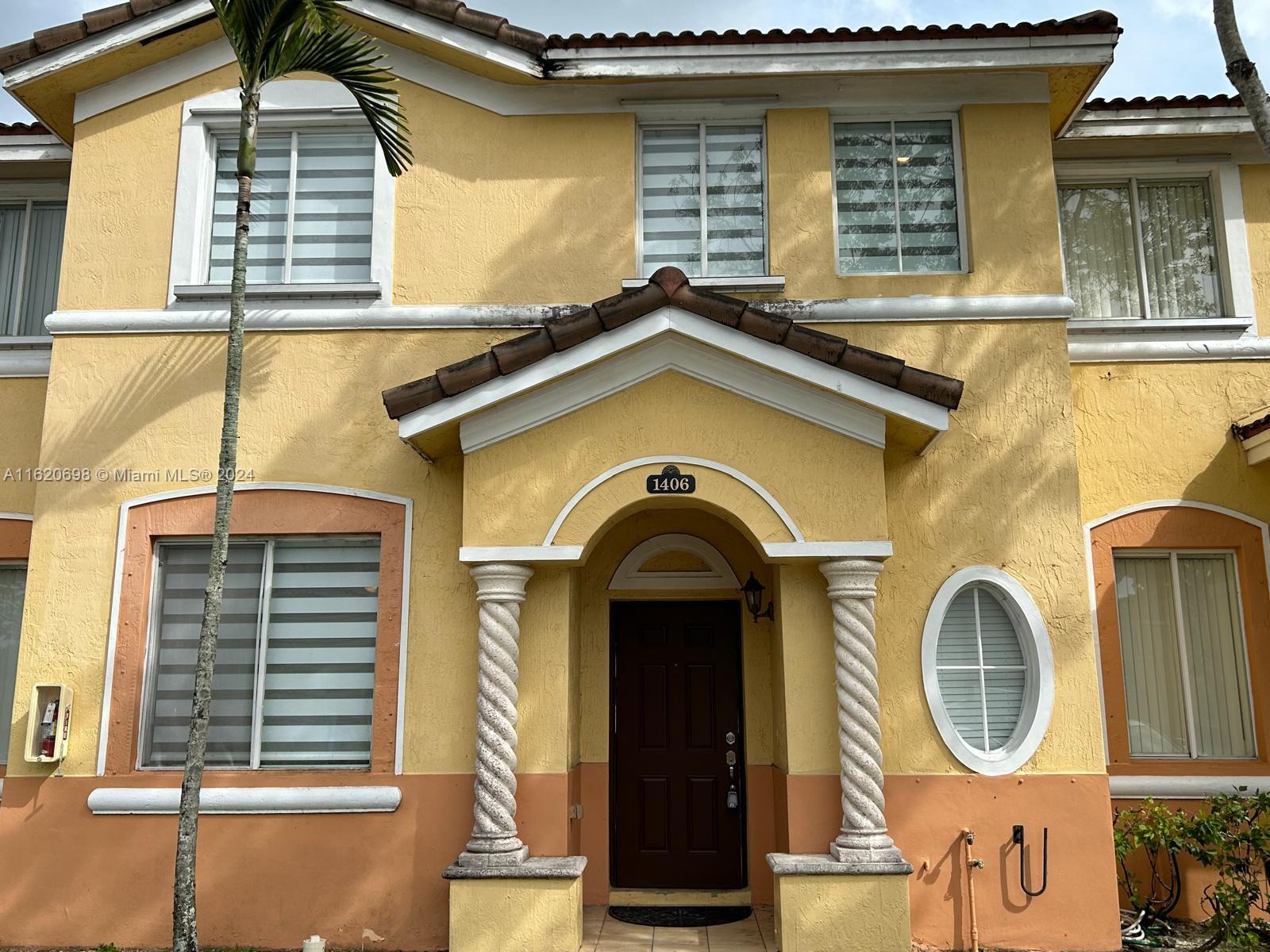 a front view of a house with a window