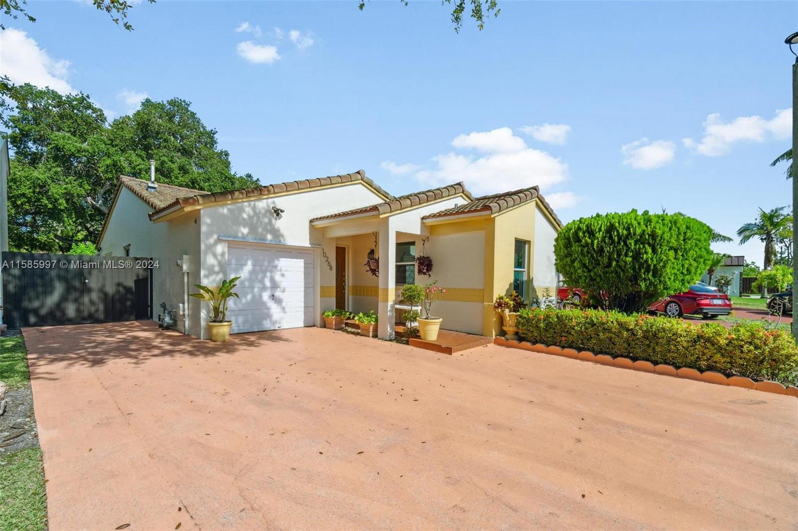 a view of a house with a patio