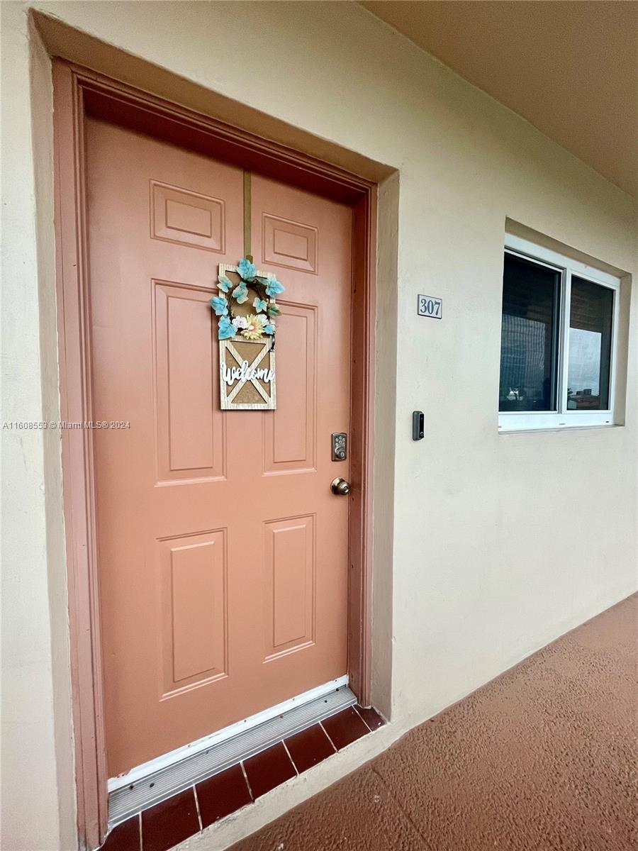 a view of an entryway door