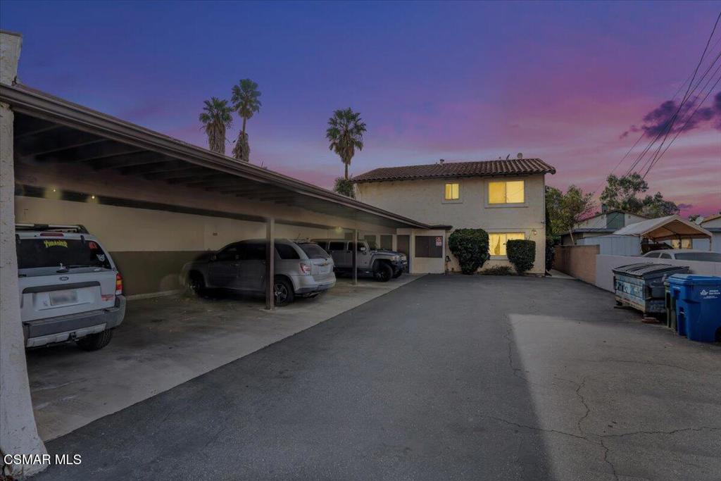 a view of a car garage