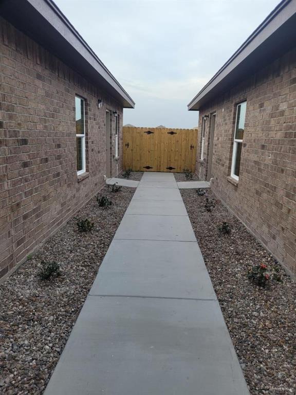 a house view with a backyard