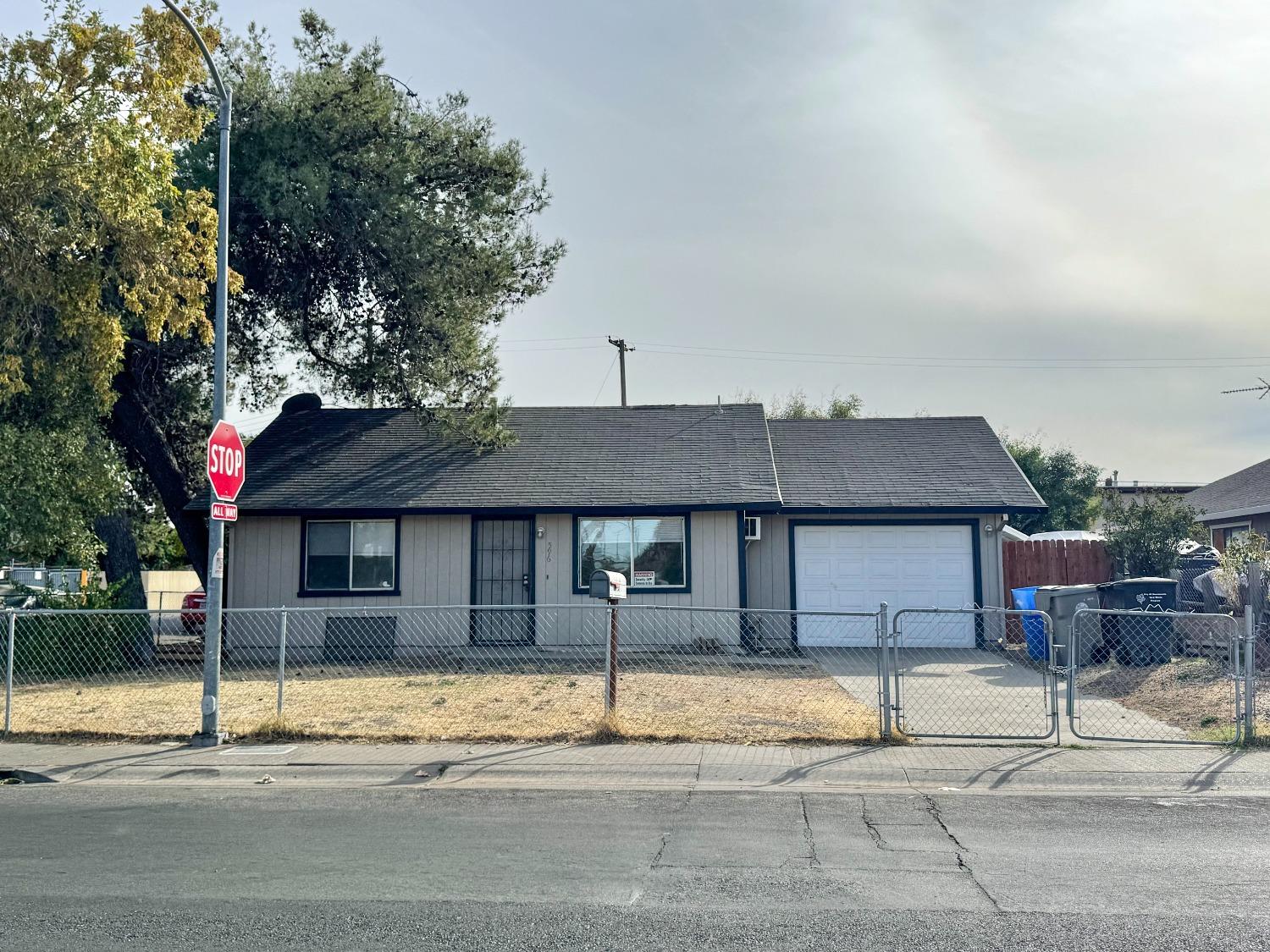 a house that has a tree in front of it