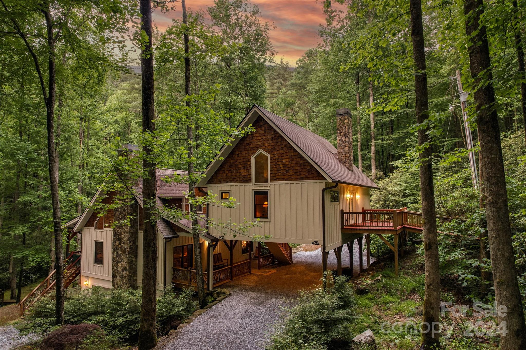 a view of backyard of house