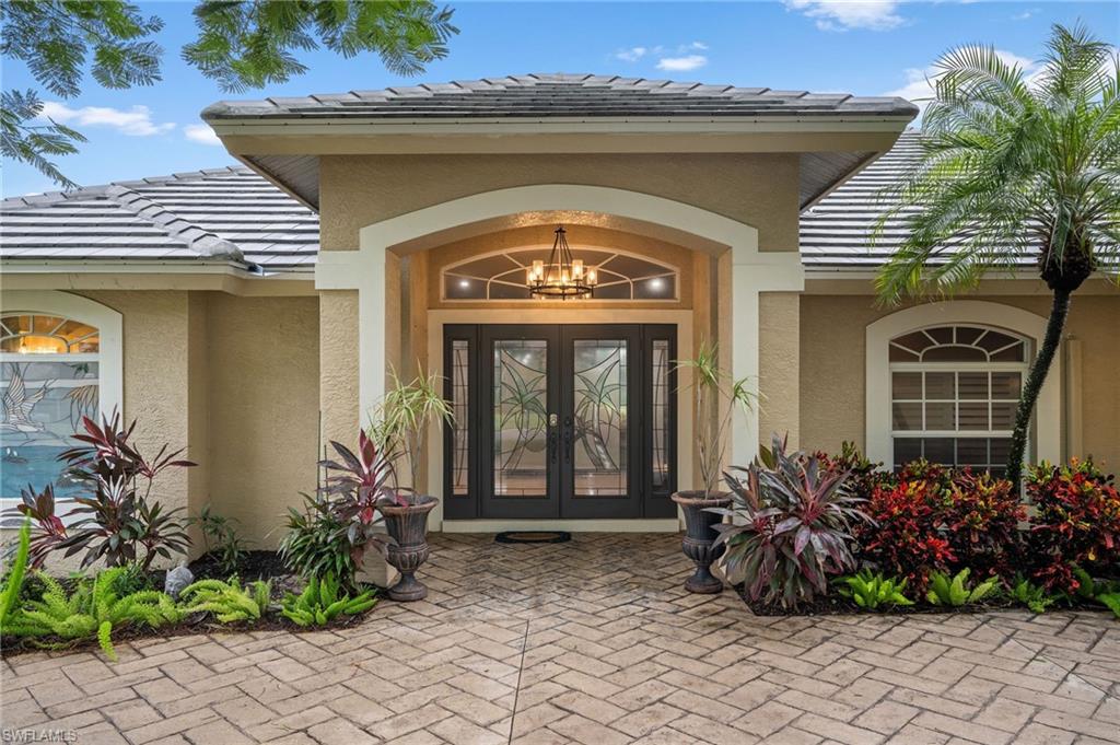 a front view of a house with a entryway