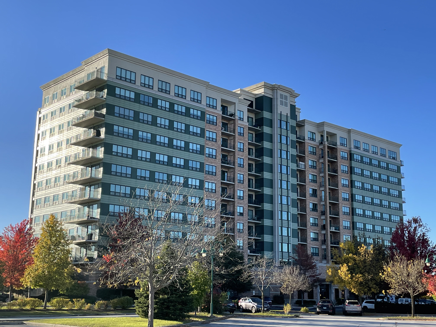 a front view of a building