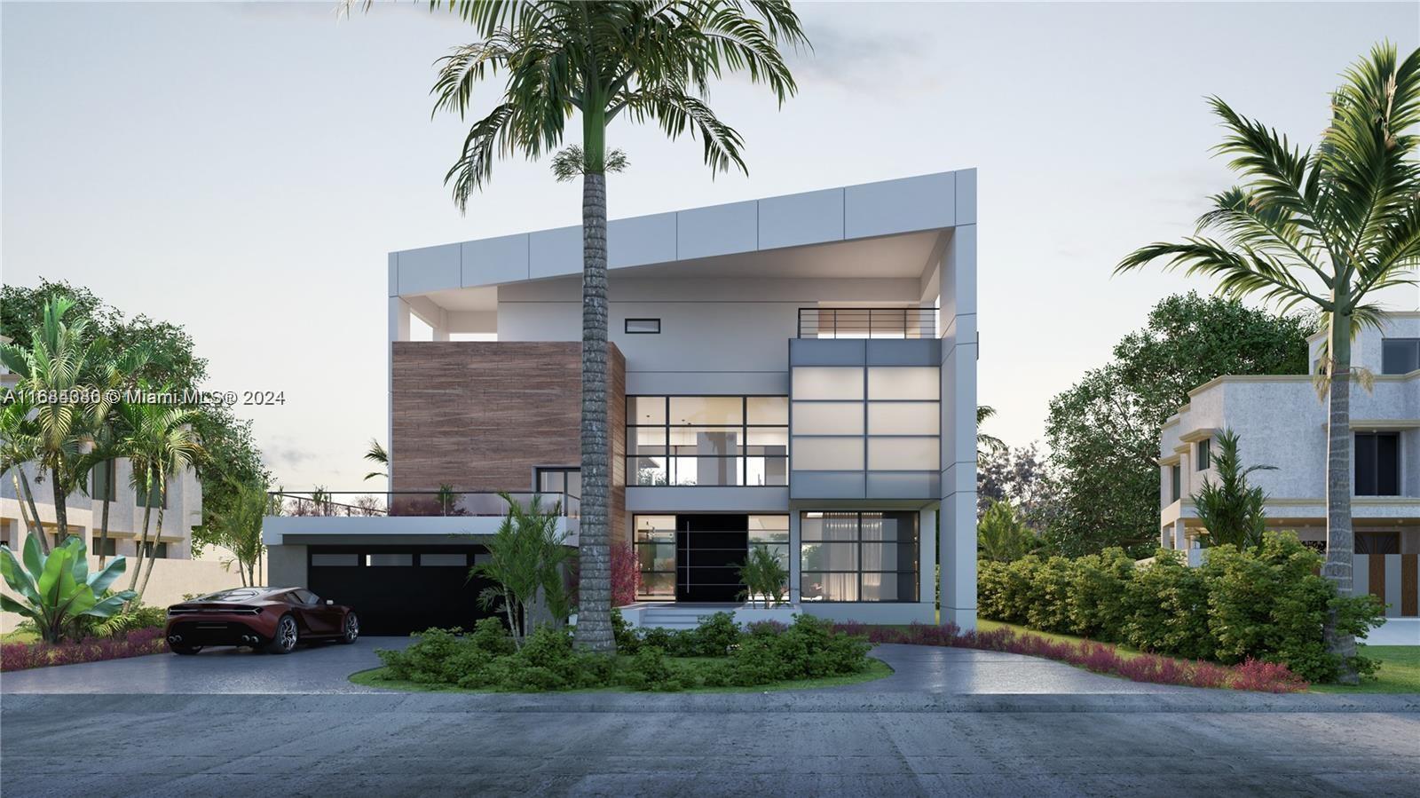 a front view of a house with tree s