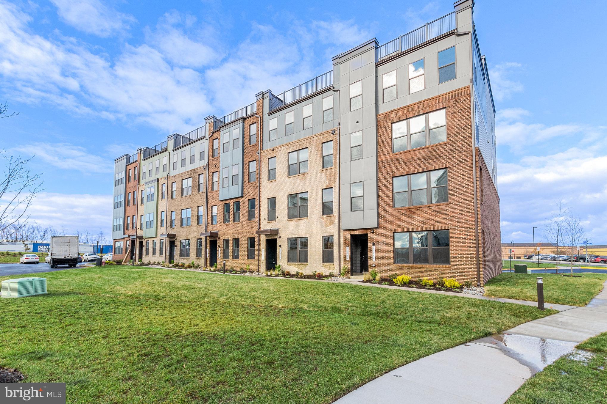 a large building with a yard