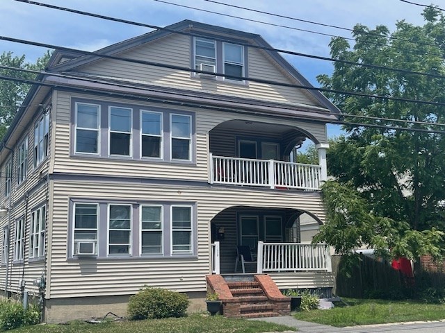 a front view of a house