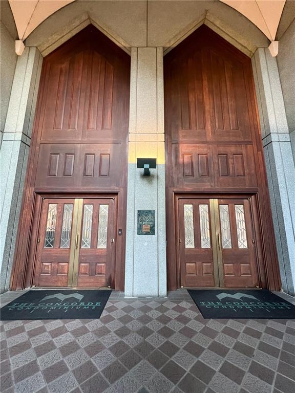 a view of front door of a house