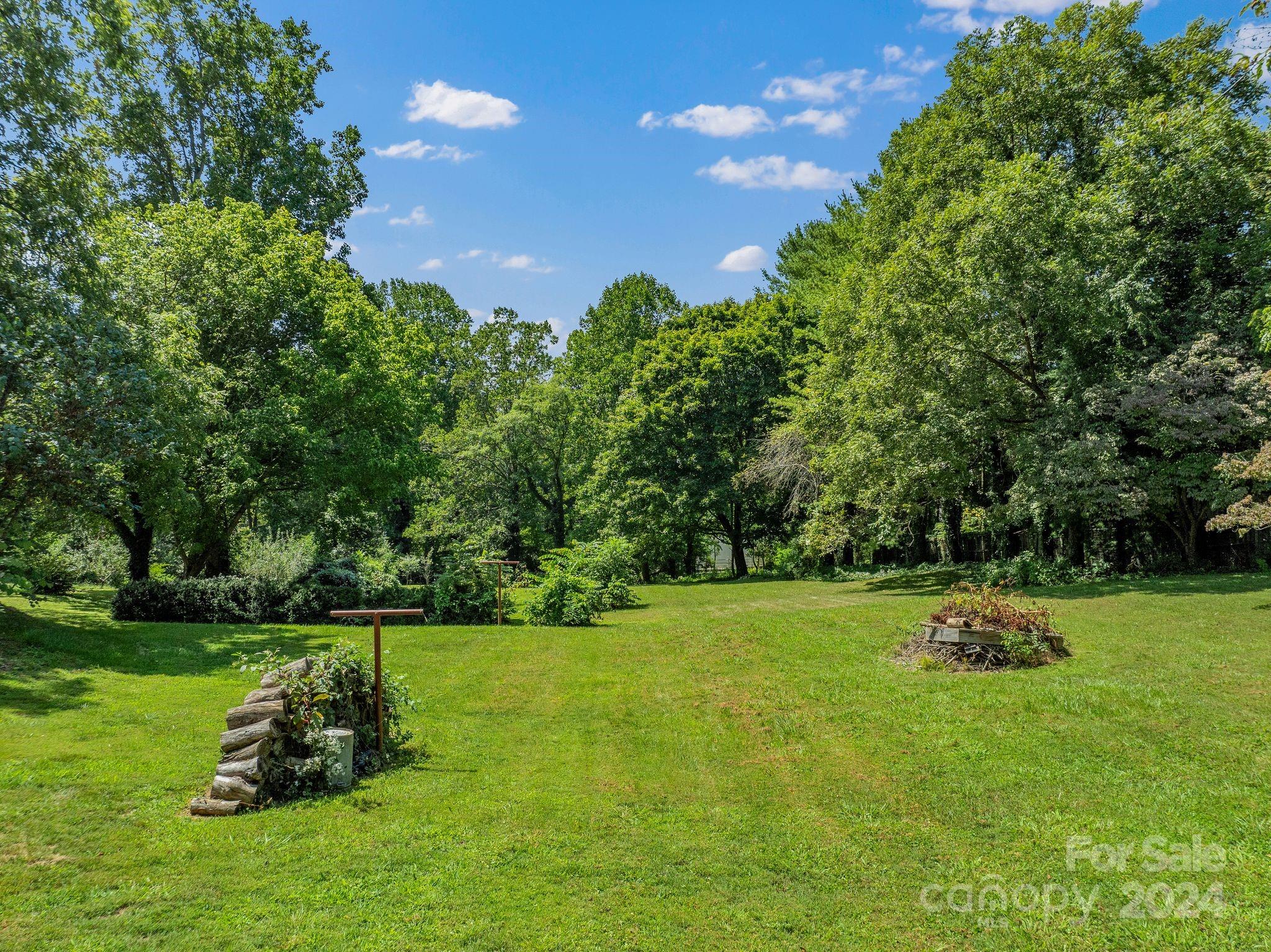 a garden view