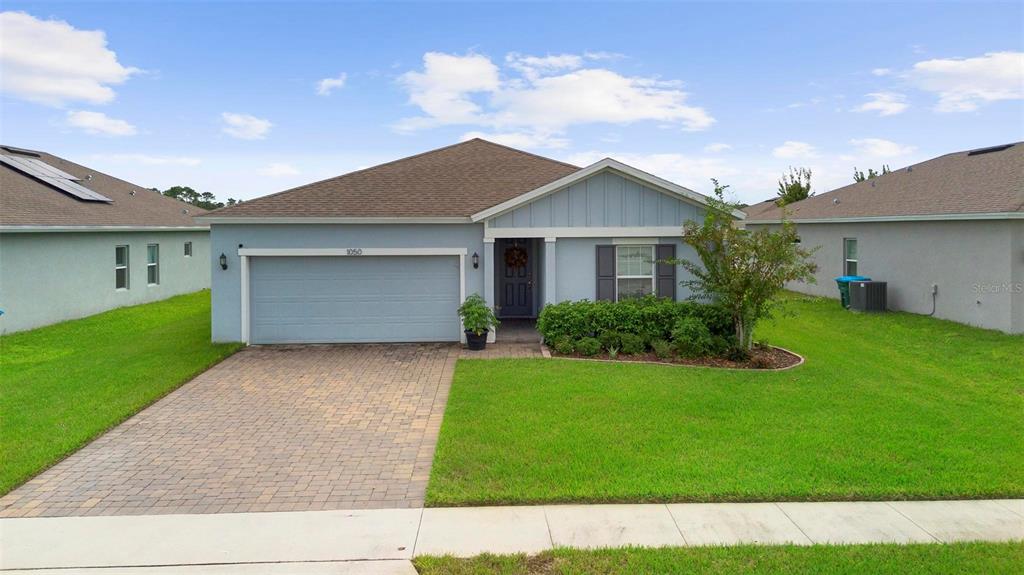 Front elevation,Paved driveway. Built 2020