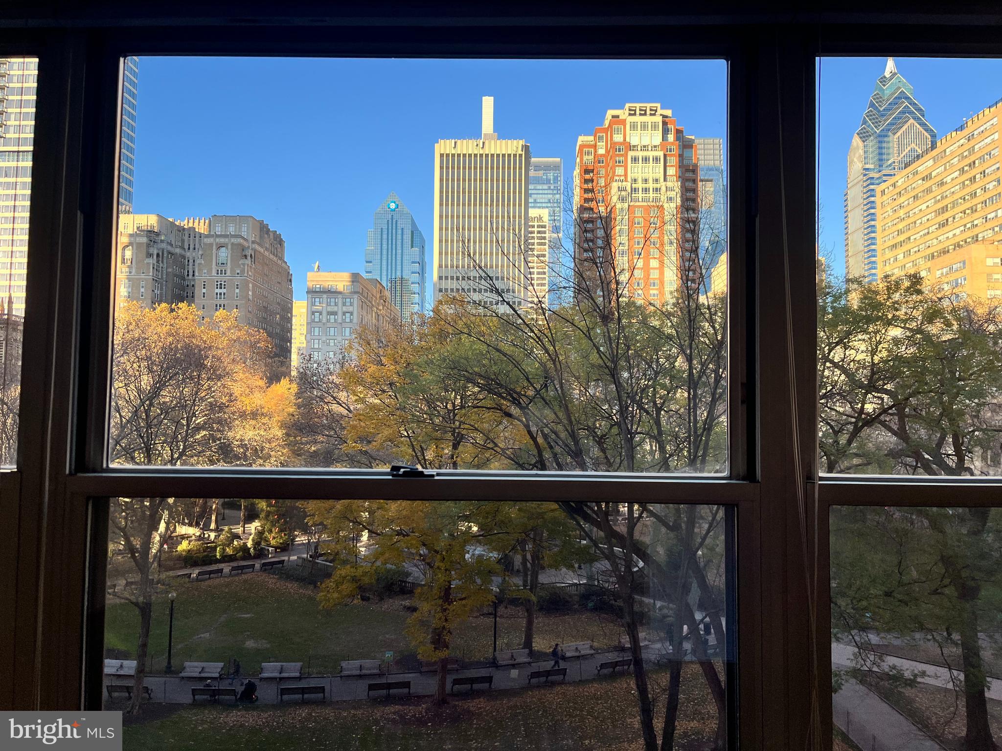 a view of a city from a balcony