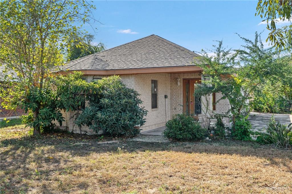 View of front of home with a front lawn