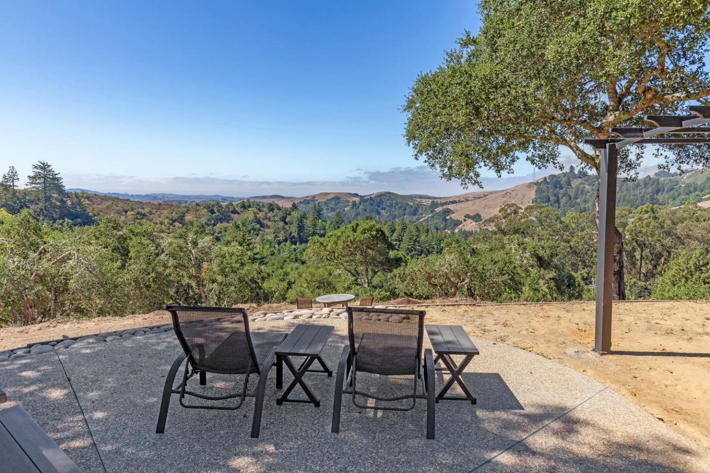 a view of an outdoor seating area