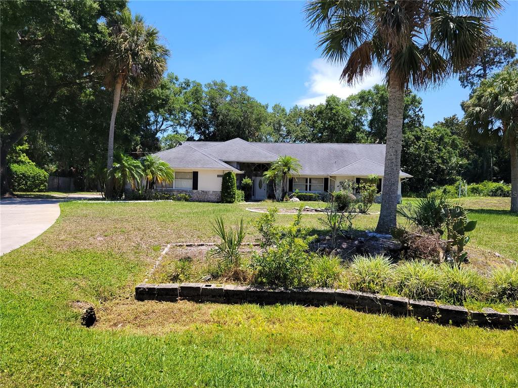 a view of outdoor space with garden