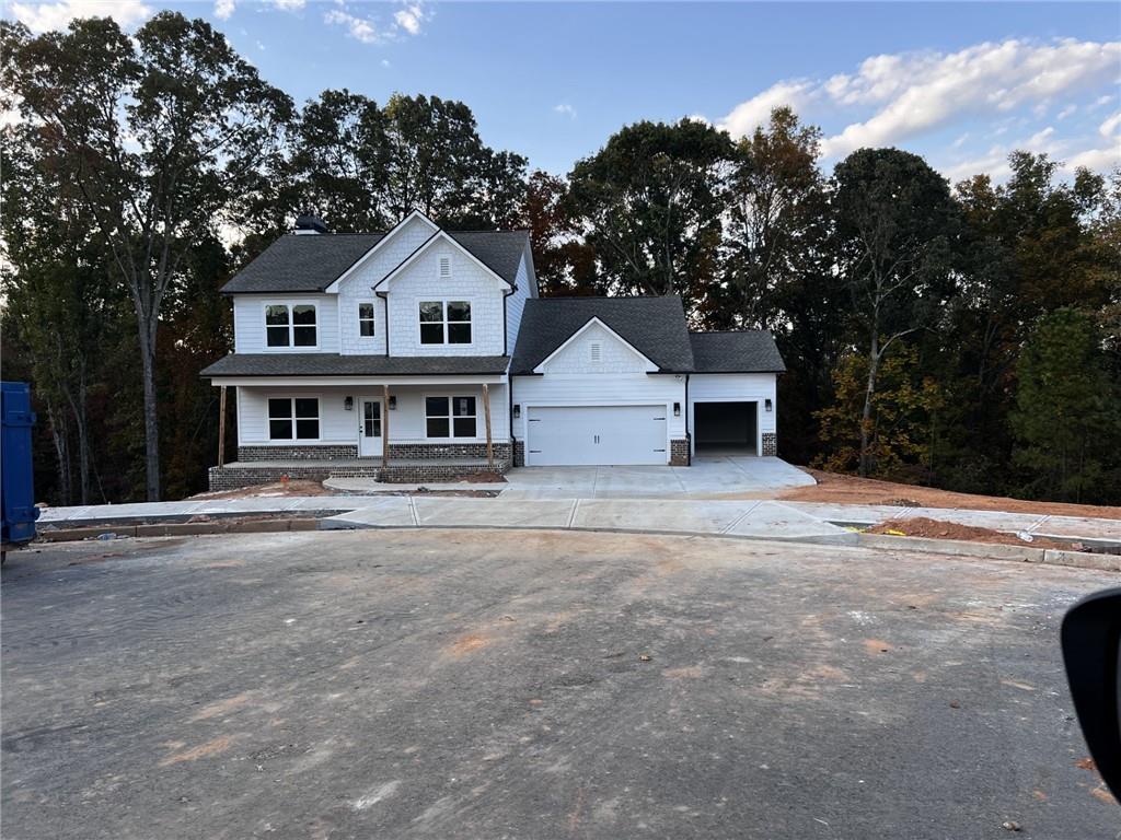 a house with trees in the background