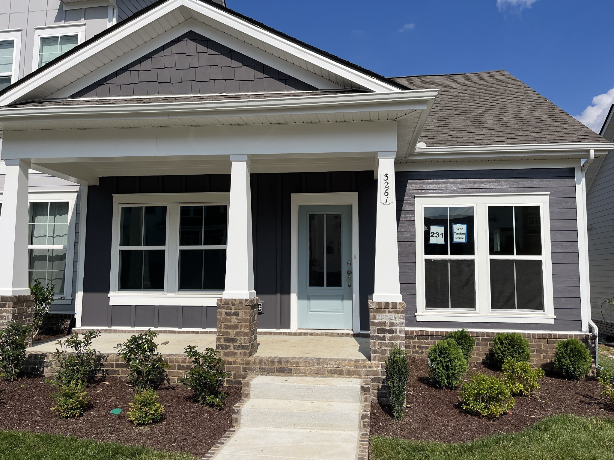 a front view of a house