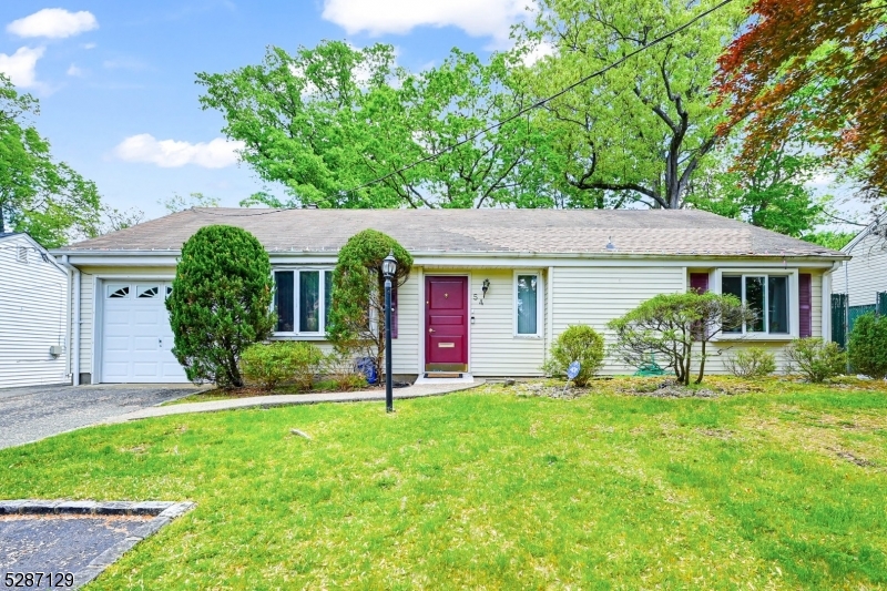 a view of a house with a yard and plants