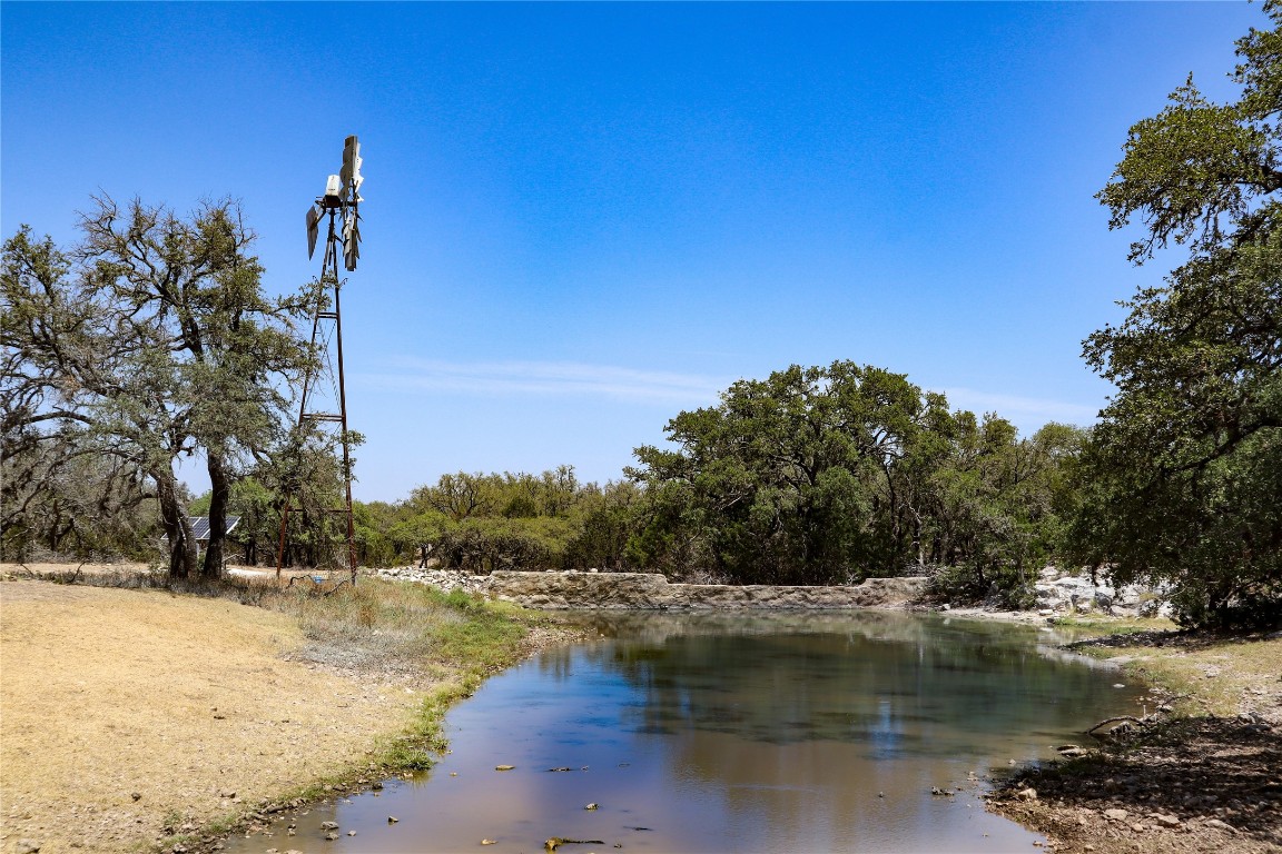 a view of a lake with houses