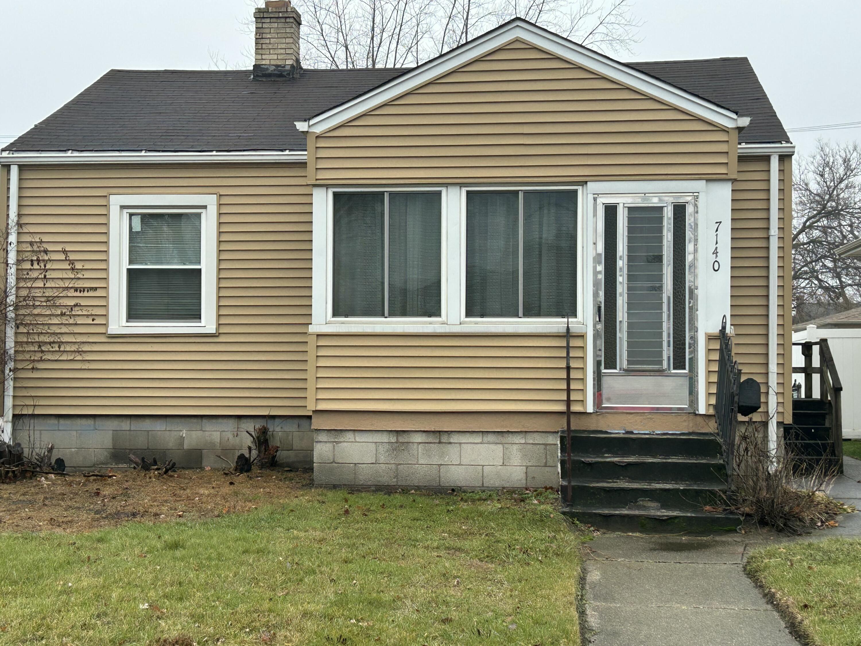 a front view of a house