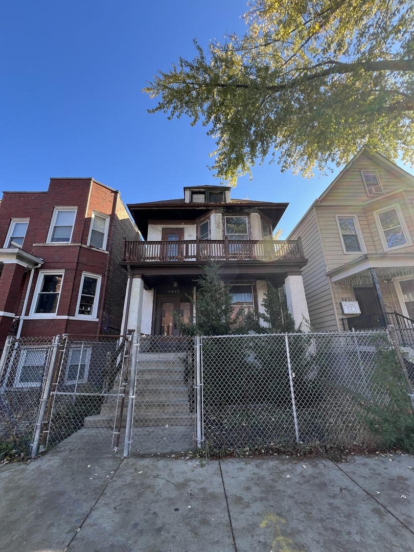 a front view of a house