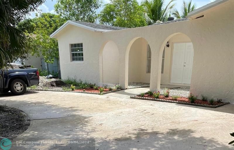 a front view of a house