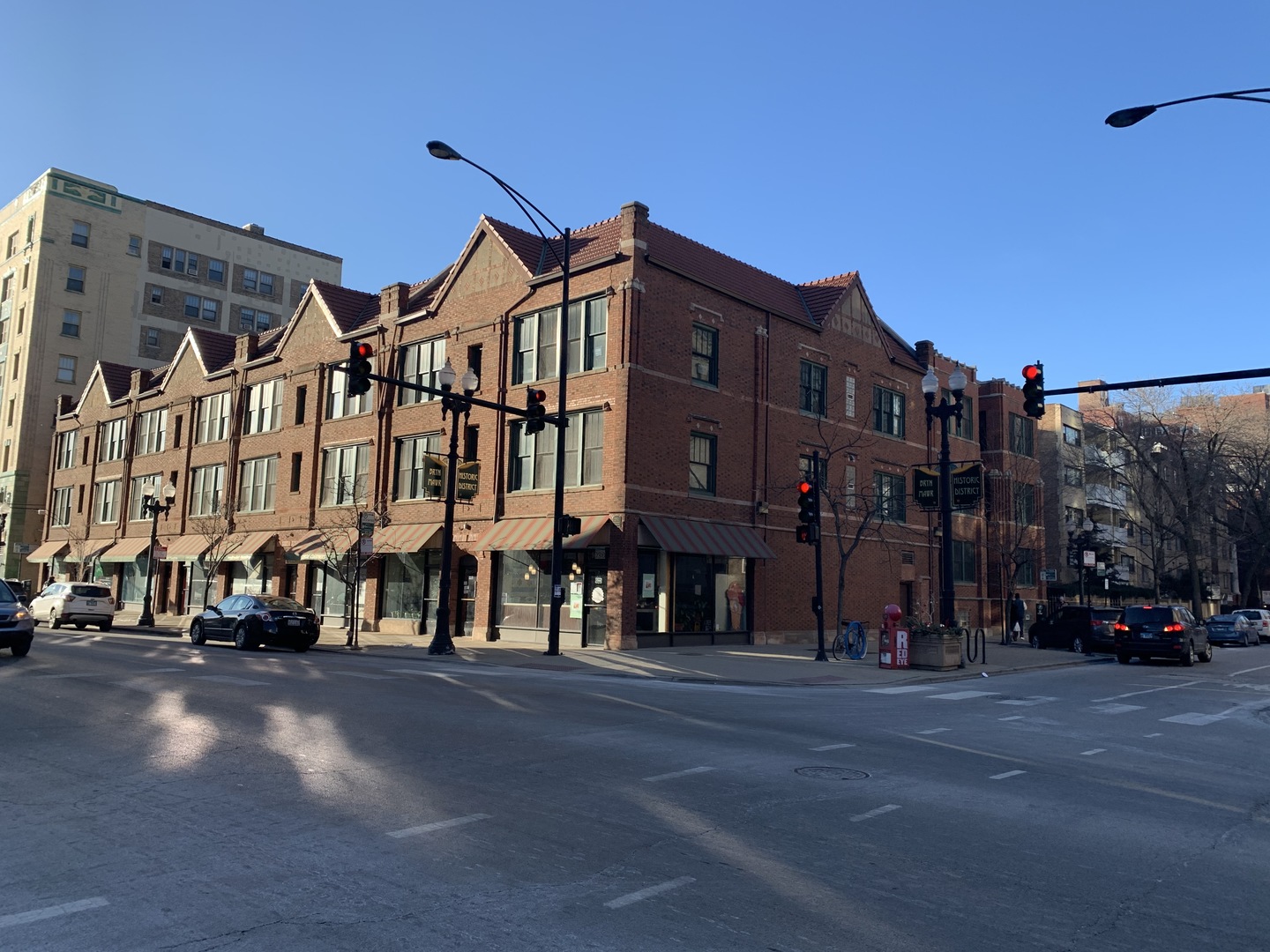 a view of a street with cars