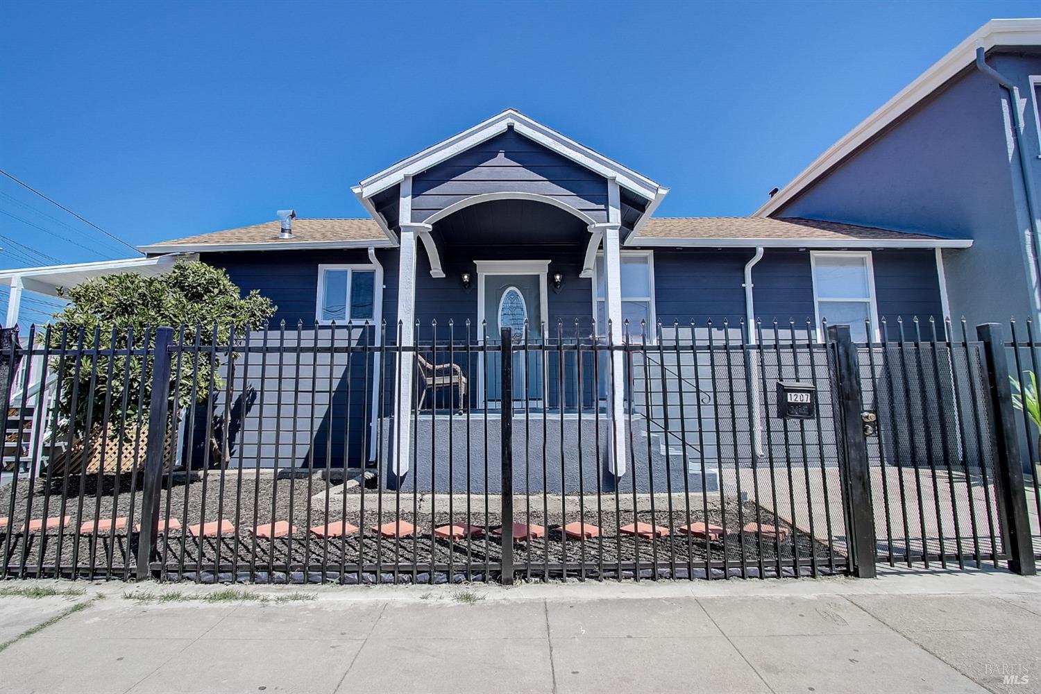 a front view of a house