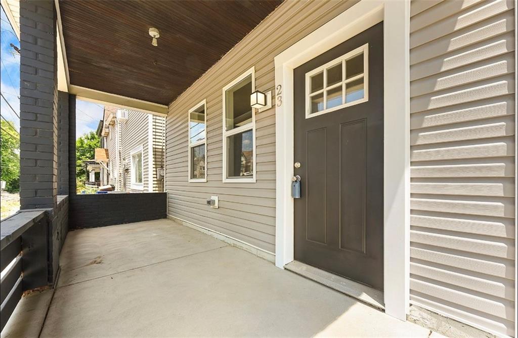 a view of front door of house