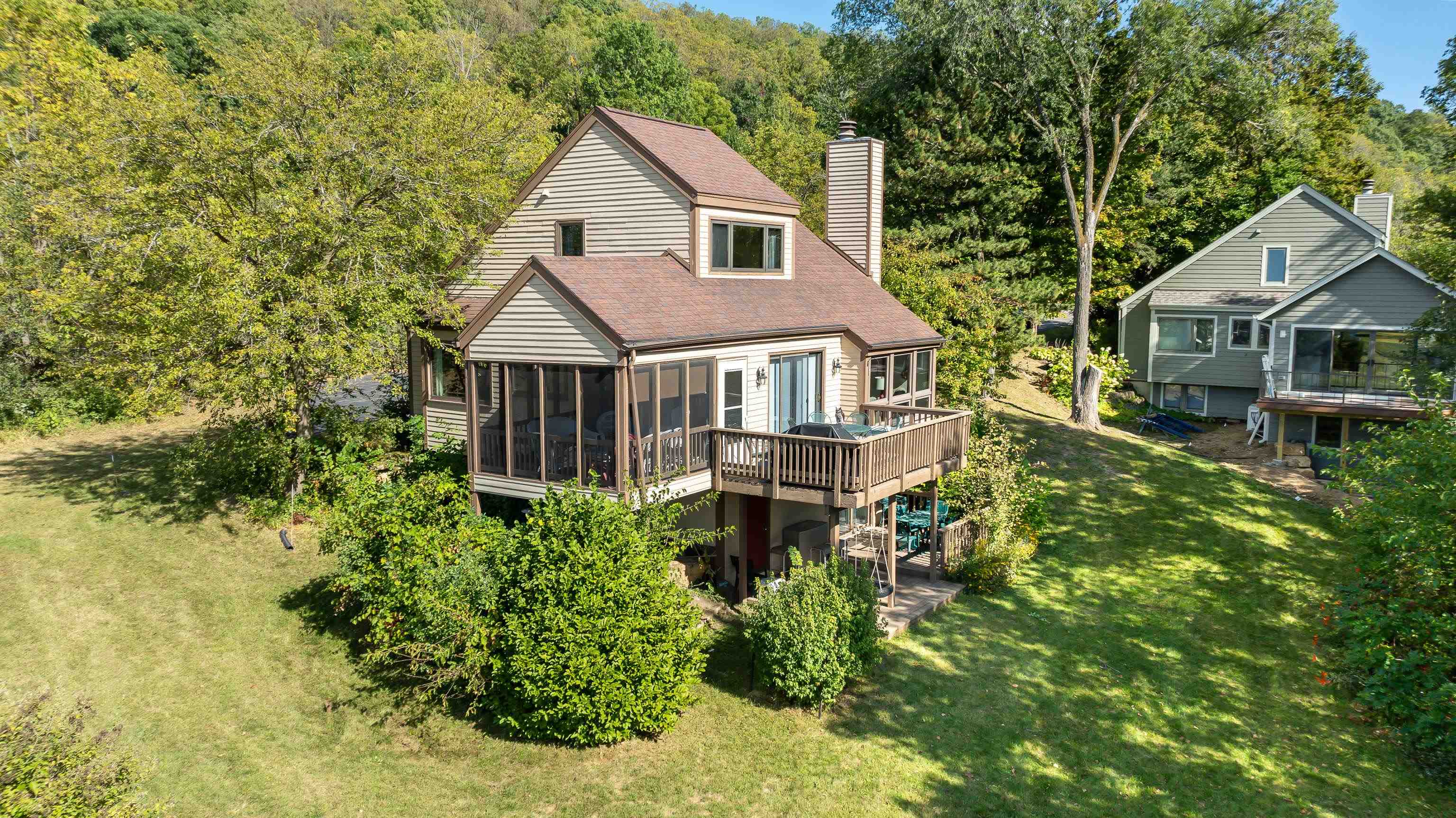 front view of a house with a small yard